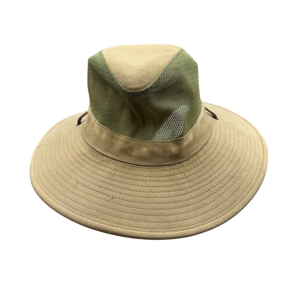 Dorfman Pacific Headwear XL Outdoor Safari Sun Hat‎ Beige Green Mesh Fishing